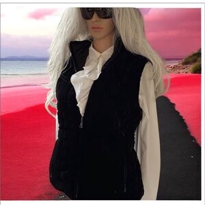 Lauren Ralph Lauren Black Velvet  Vest